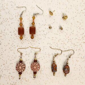 BFD - Beaded Dangle Earrings & Studs Set of 4 Pairs